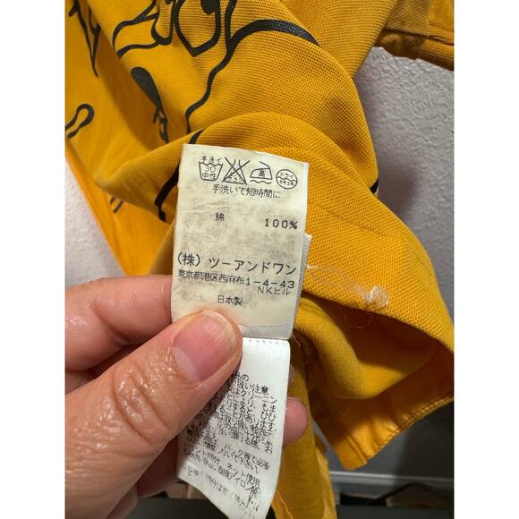 MU Sports Women's Graphic Yellow Polo Shirt | 100% Cotton | Size‎ Medium - Picture 4 of 5